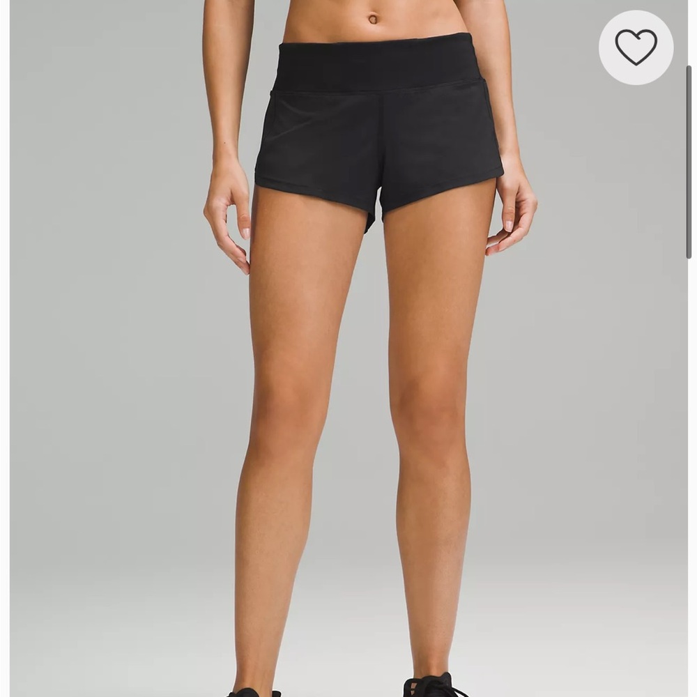 Black lululemon speed up short 2.5”